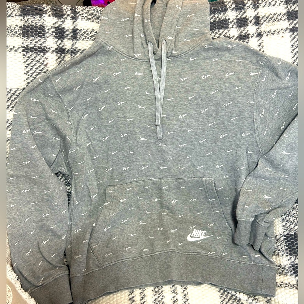 Nike Gray Logo Hoodie